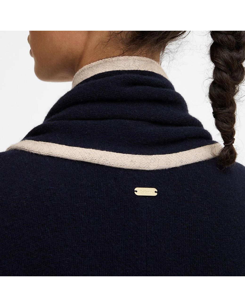 Barbour Black Scarf Collar Cape