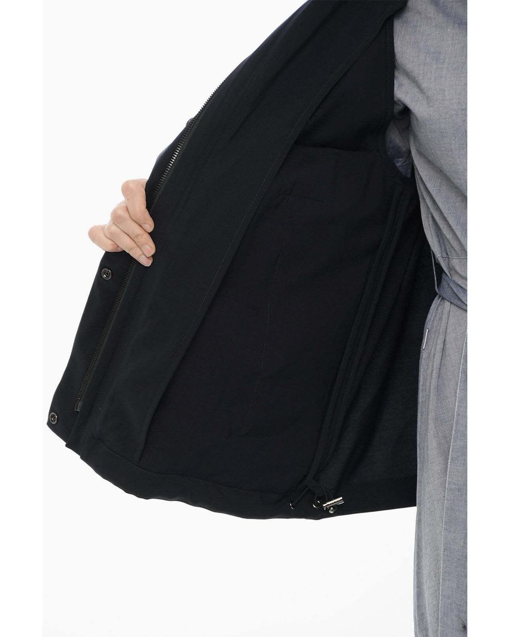 Woolrich Blue Concealed Closure Jacket