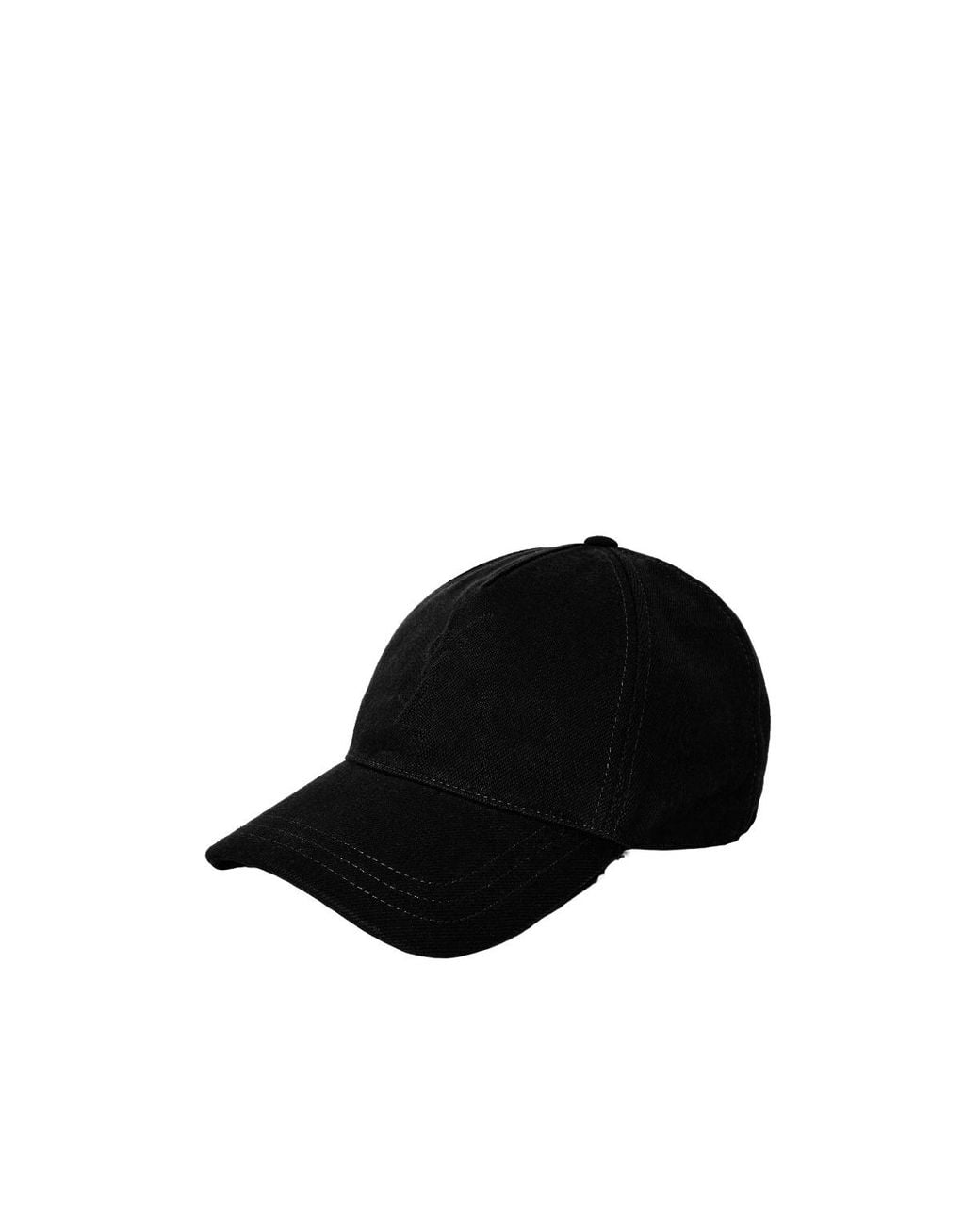 Saint Laurent Black Solid Color Baseball Cap for men