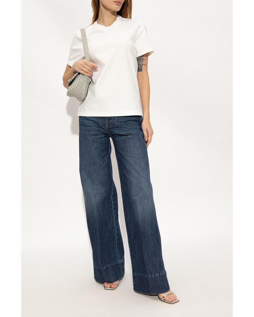 Bottega Veneta White Knot Detailed Mules