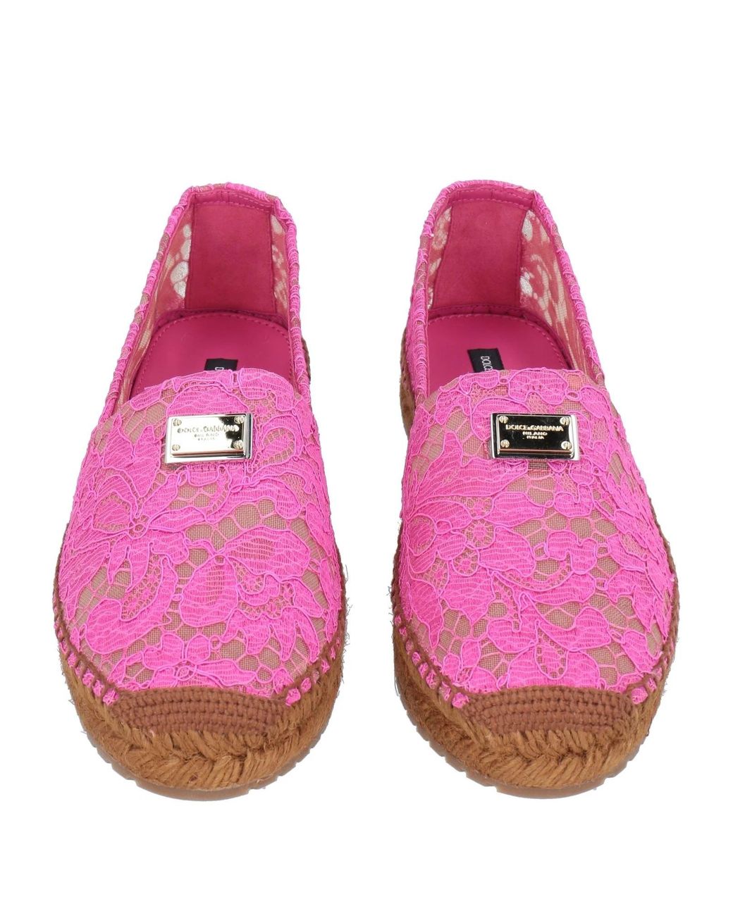 Dolce & Gabbana Pink Solid Color Espadrilles