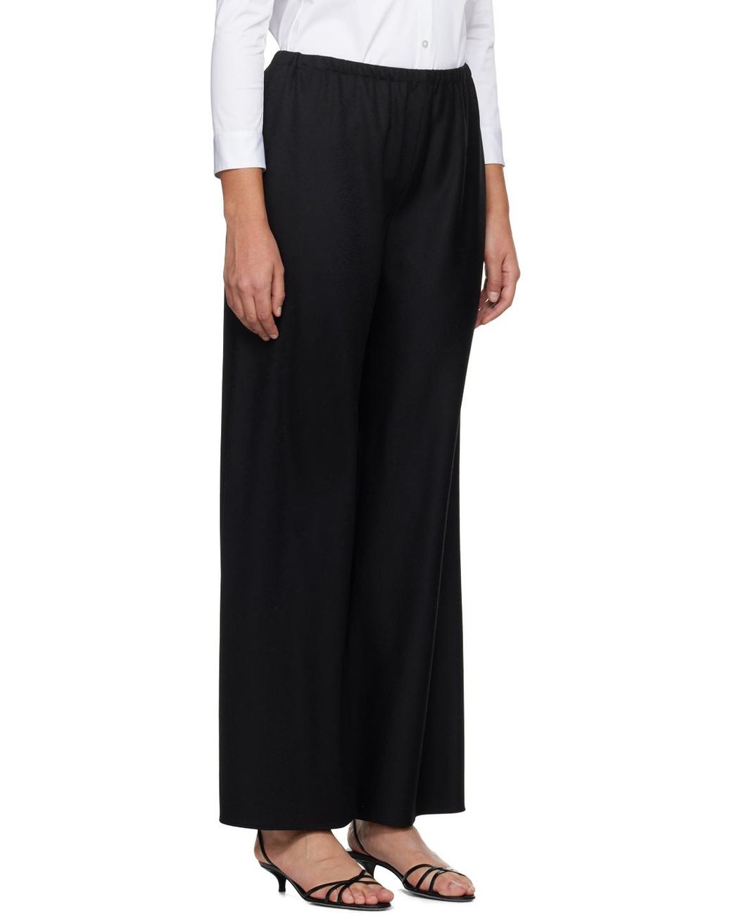 The Row Black Gala Wide Leg Pants