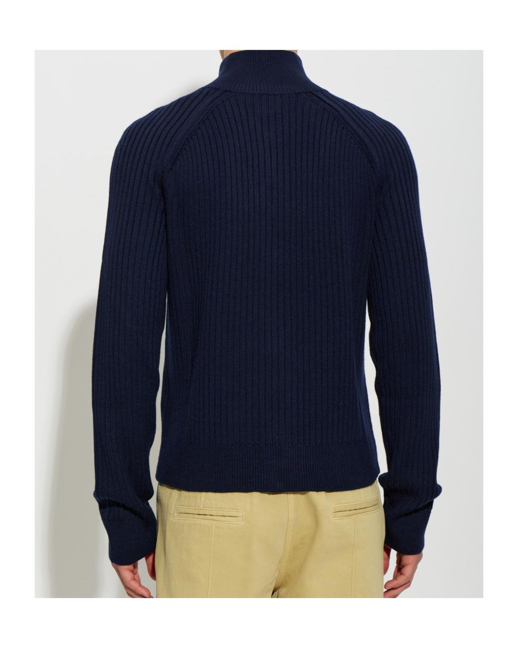 Isabel Marant Blue Louis Ribbed Zip Knitted Sweater for men
