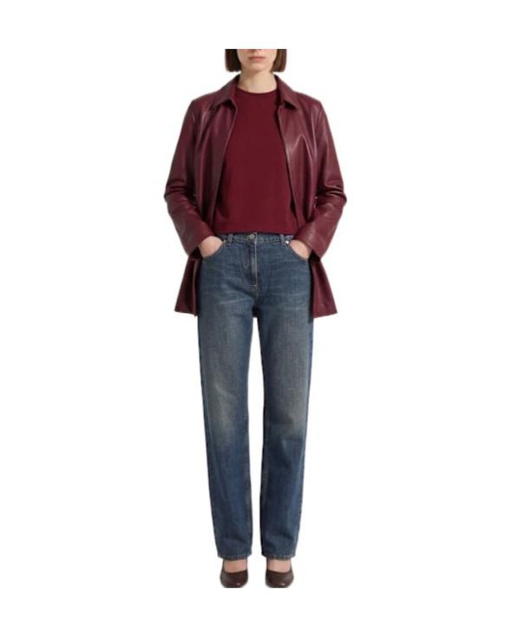 Magda Butrym Blue High-Waisted Wide-Leg Jeans