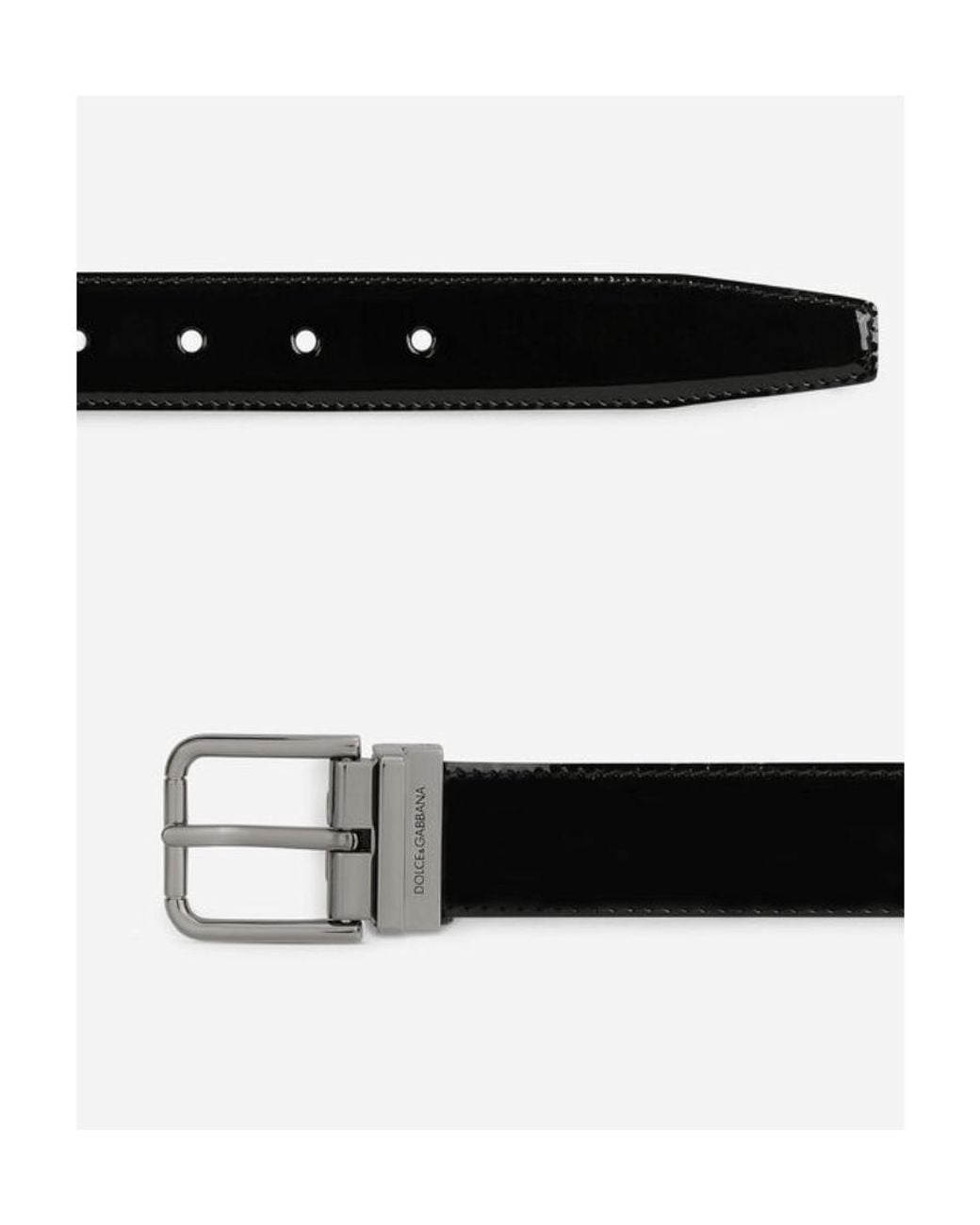Dolce & Gabbana Black Logo Pin Buckle Belt for men
