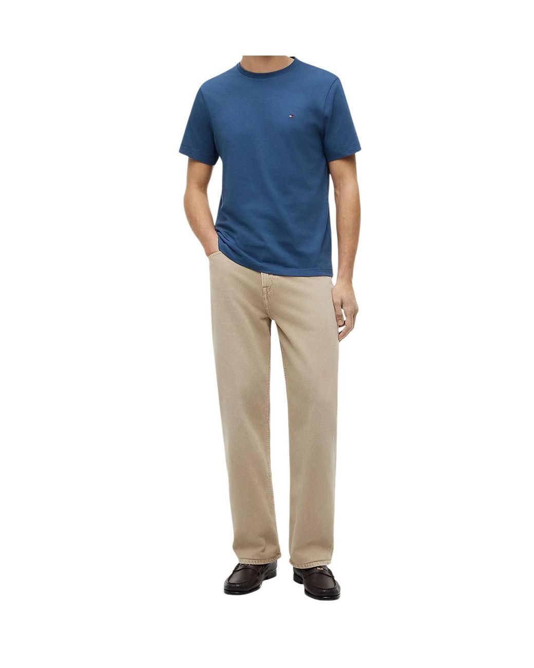 Tommy Hilfiger Blue Flag Embroidery T-Shirt for men