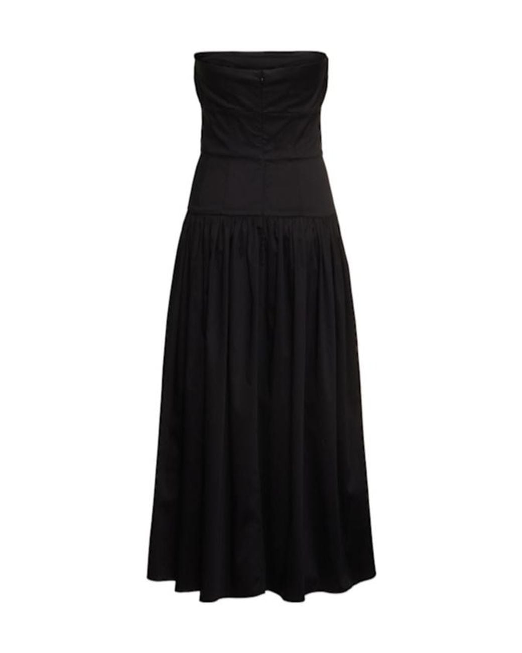 TOVE Black Pleated Tube Top Dress