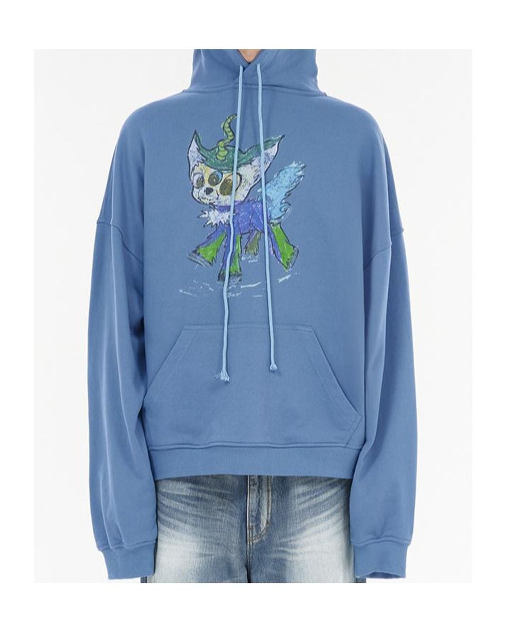 we11done Blue Long Sleeve Sweatshirt for men