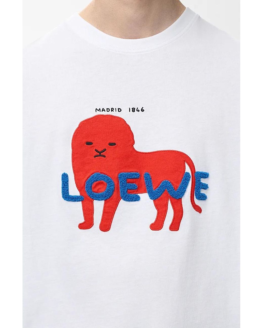 Loewe White Relaxed Fit T-Shirt for men
