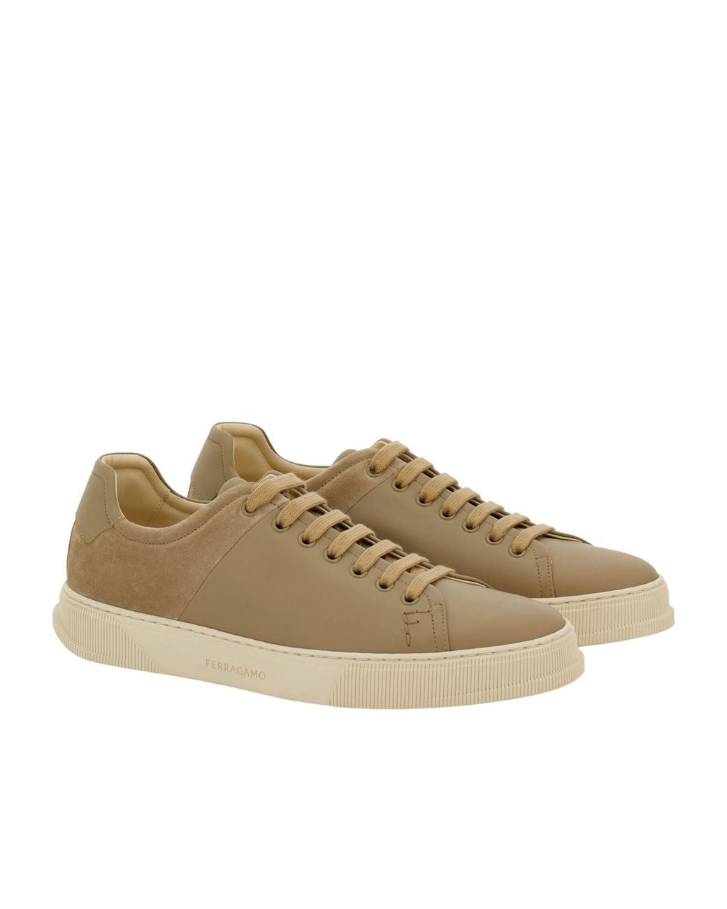 Ferragamo Brown Low Cut Sneaker for men