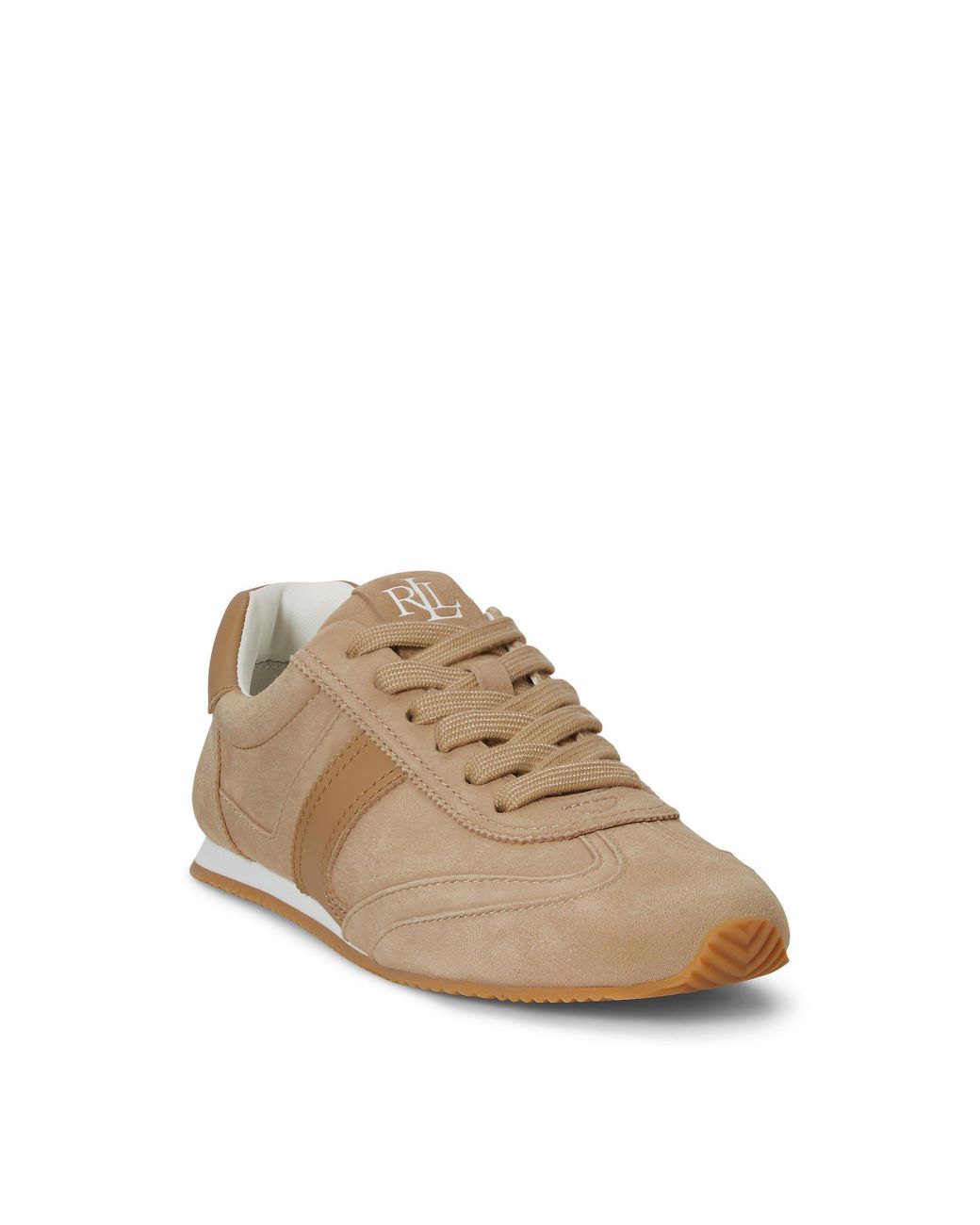 Ralph Lauren Natural Canvas Low Top Trainers