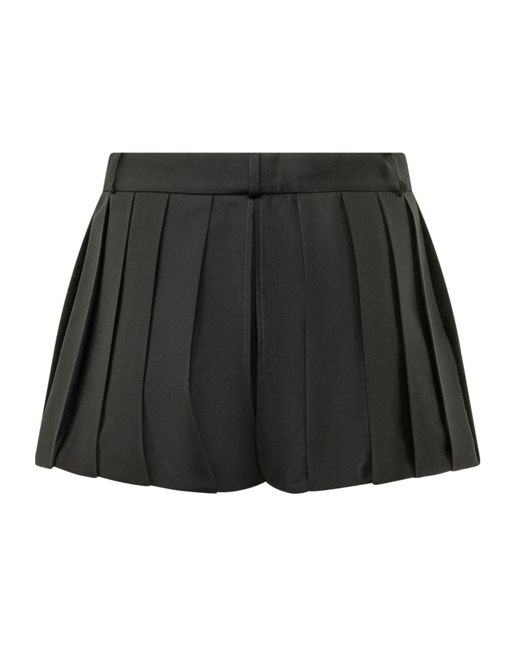 Coperni Black Pleated Mini Shorts