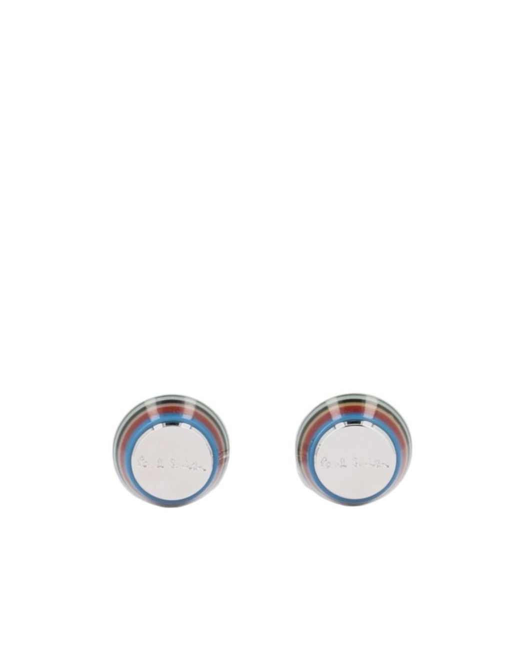 Paul Smith White Tapered Stripe Cufflinks for men