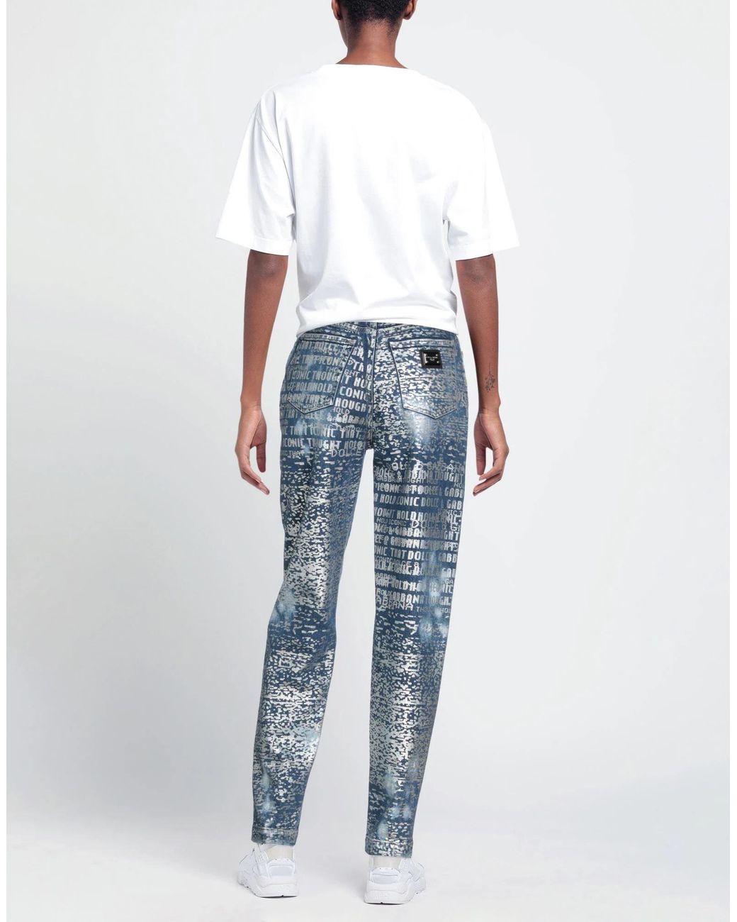 Dolce & Gabbana Blue Two-Tone Mid-Rise Jeans
