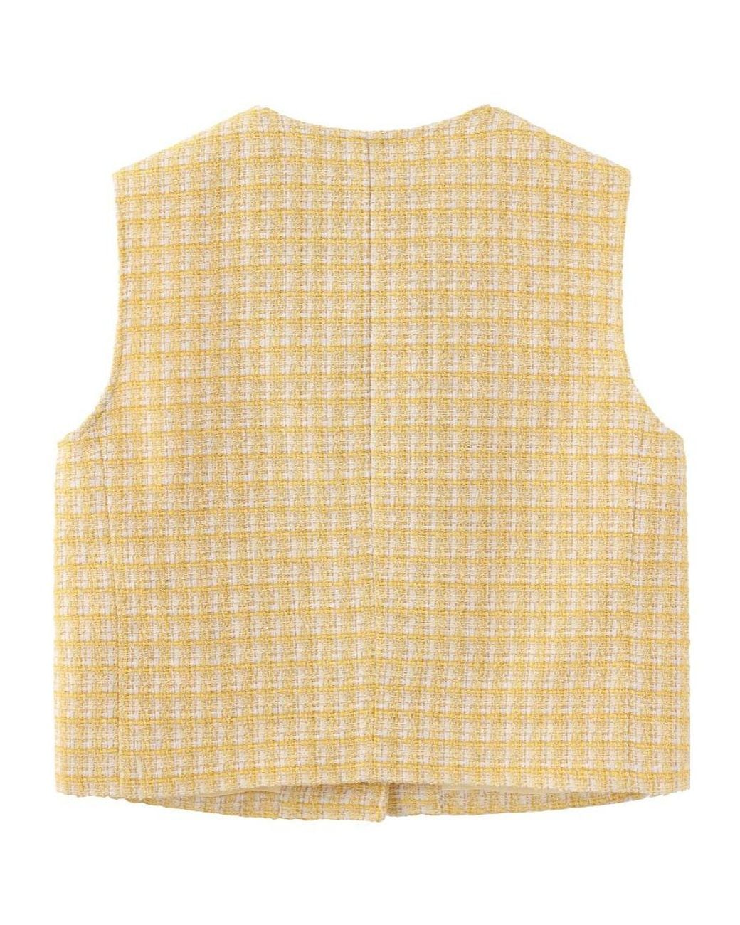 Marissa Chiara Natural V-Neck Vest