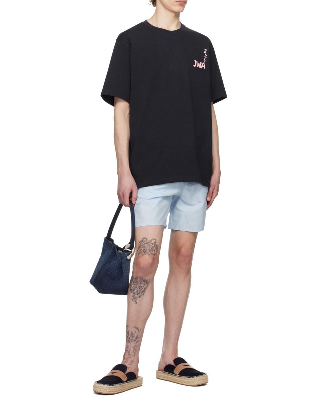 J.W. Anderson Blue Jw Anderson Printed Drawstring Shorts for men