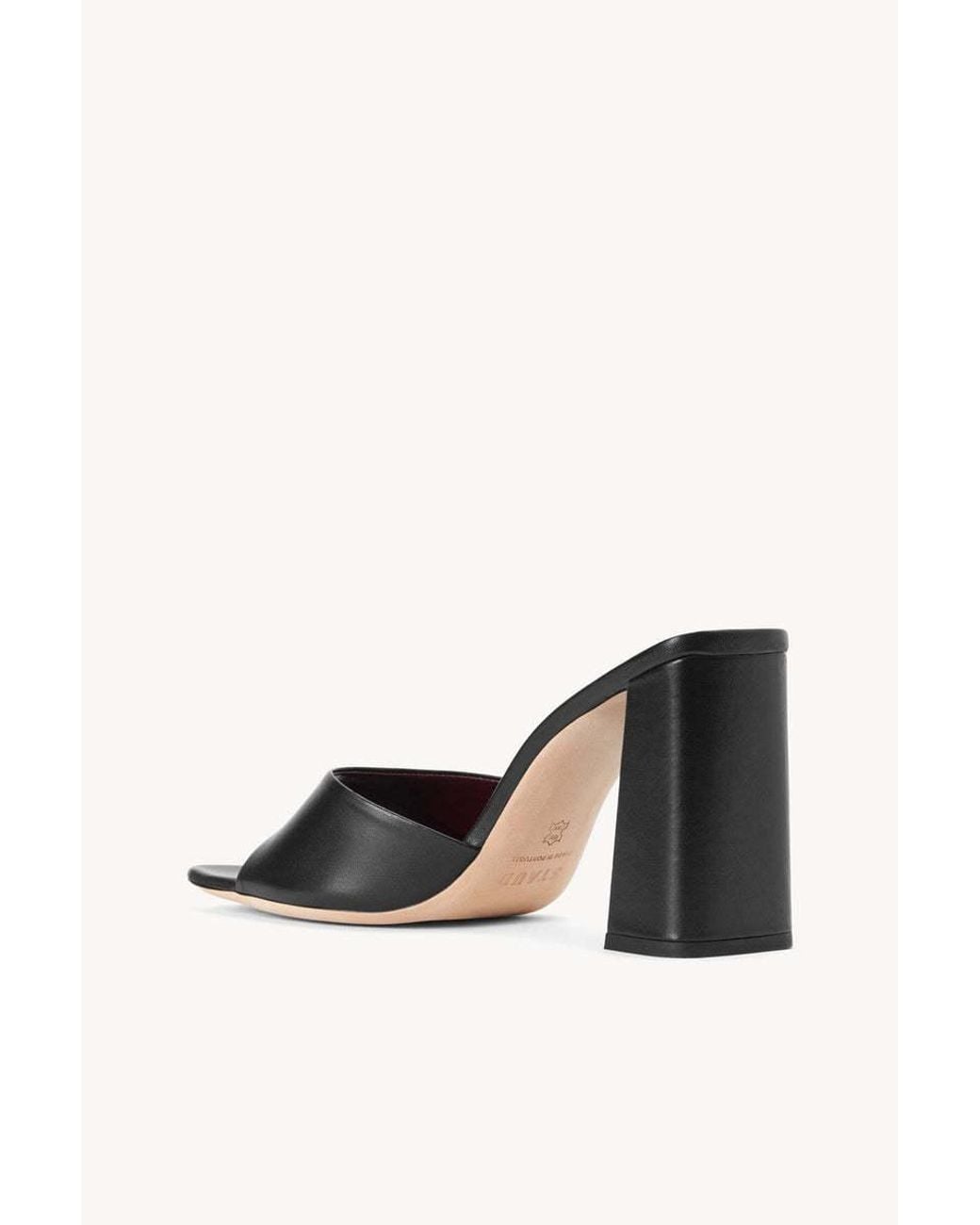 Staud Black Open-Toe Slip-On Sandals