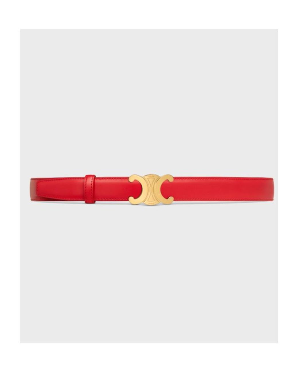 Céline White Triomphe Buckle 25 Mm Reversible Belt