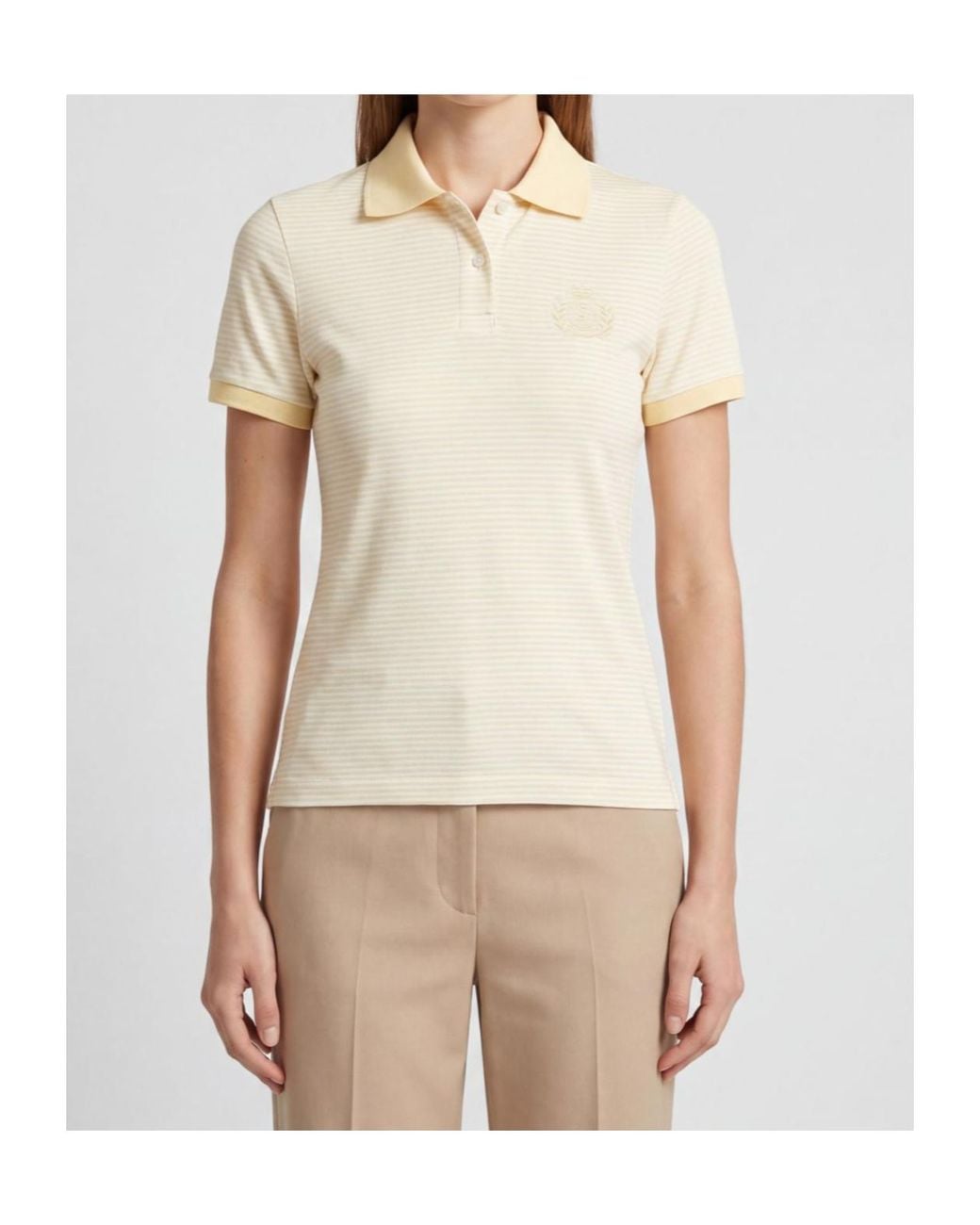 Sporty & Rich White Short-Sleeved Polo Shirt
