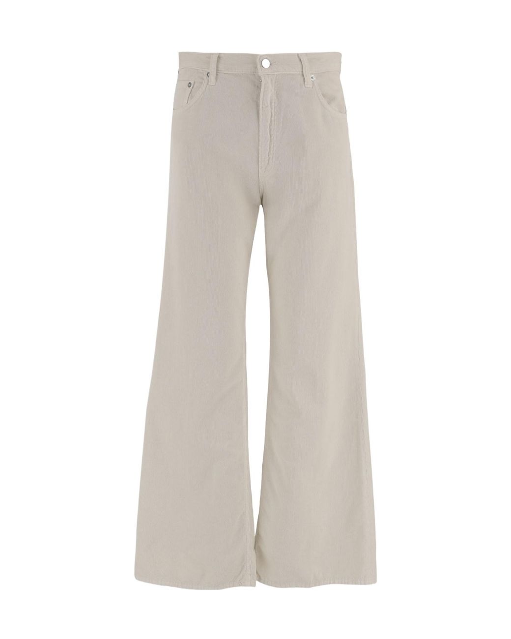 Haikure Gray Ribbed Wide-Leg Pants