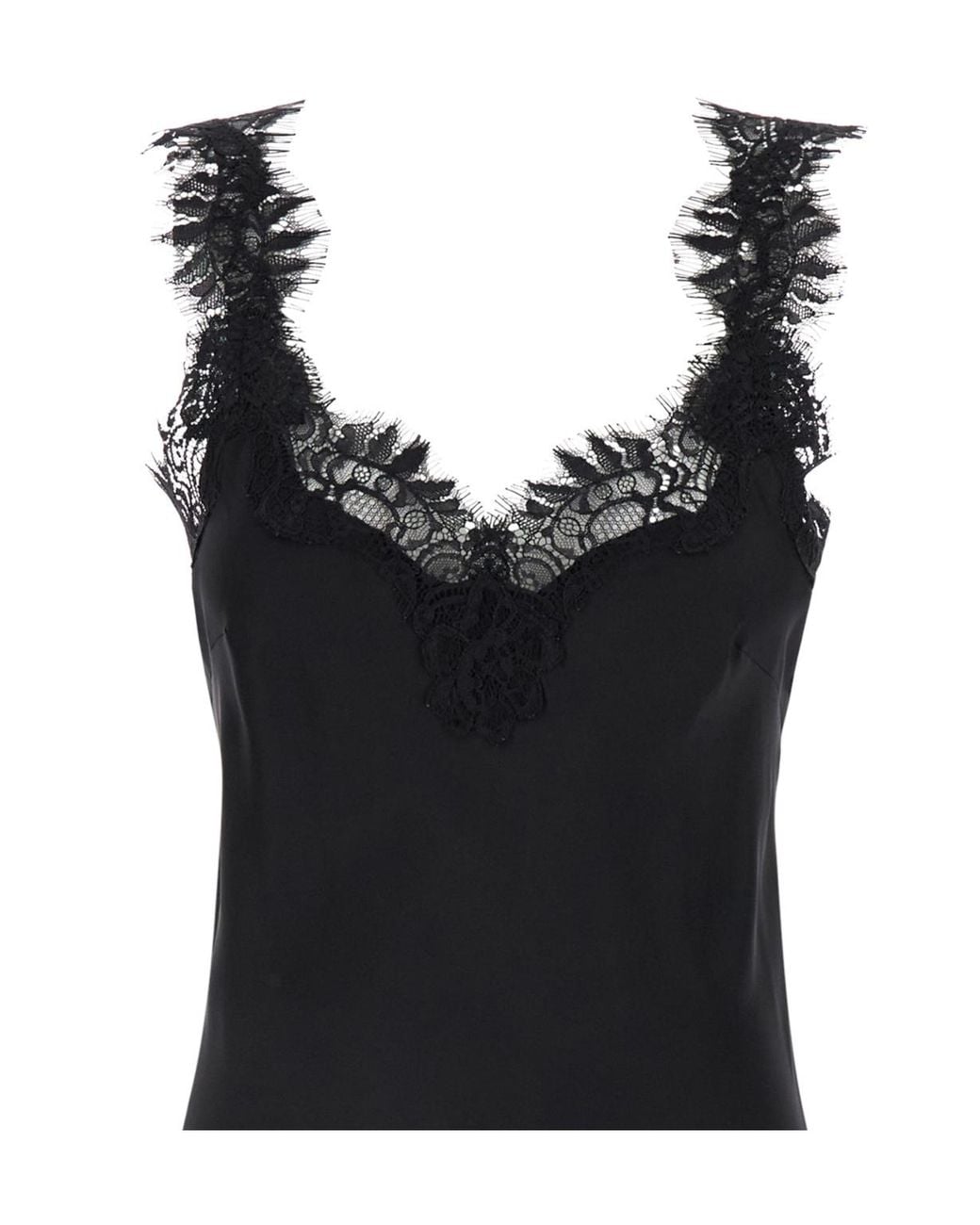 Gold Hawk Black Miley Lace-Trimmed Long Dress