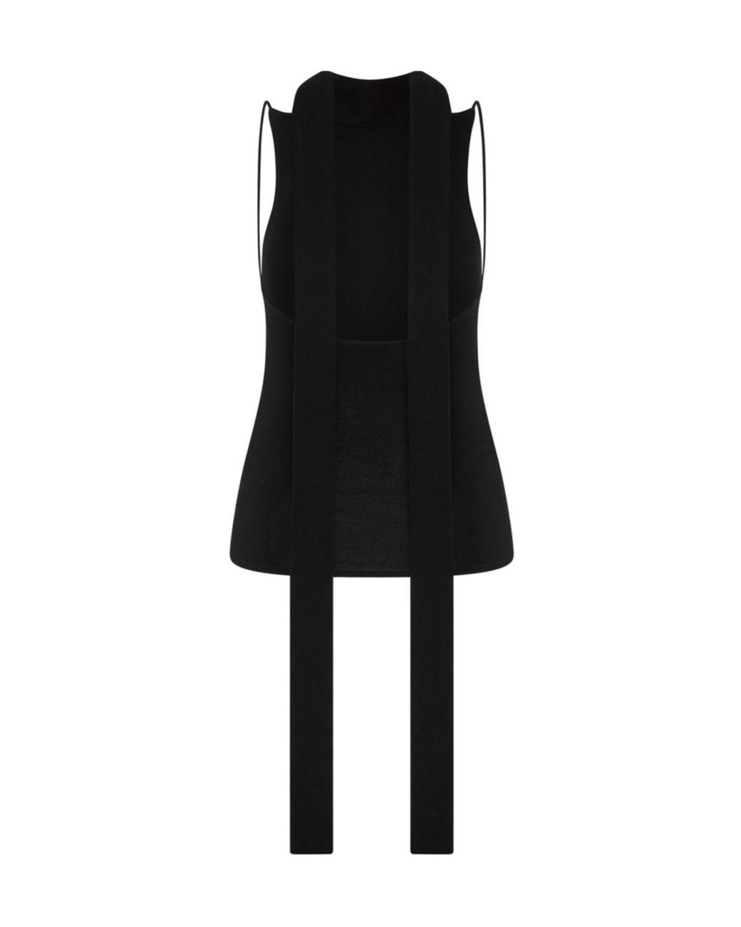 St. Agni Black Scarf Knitted Vest