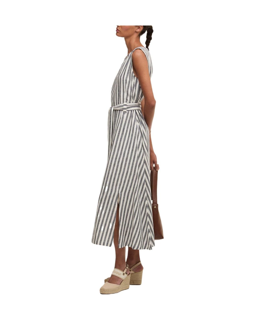 Barbour Gray Midi Dress