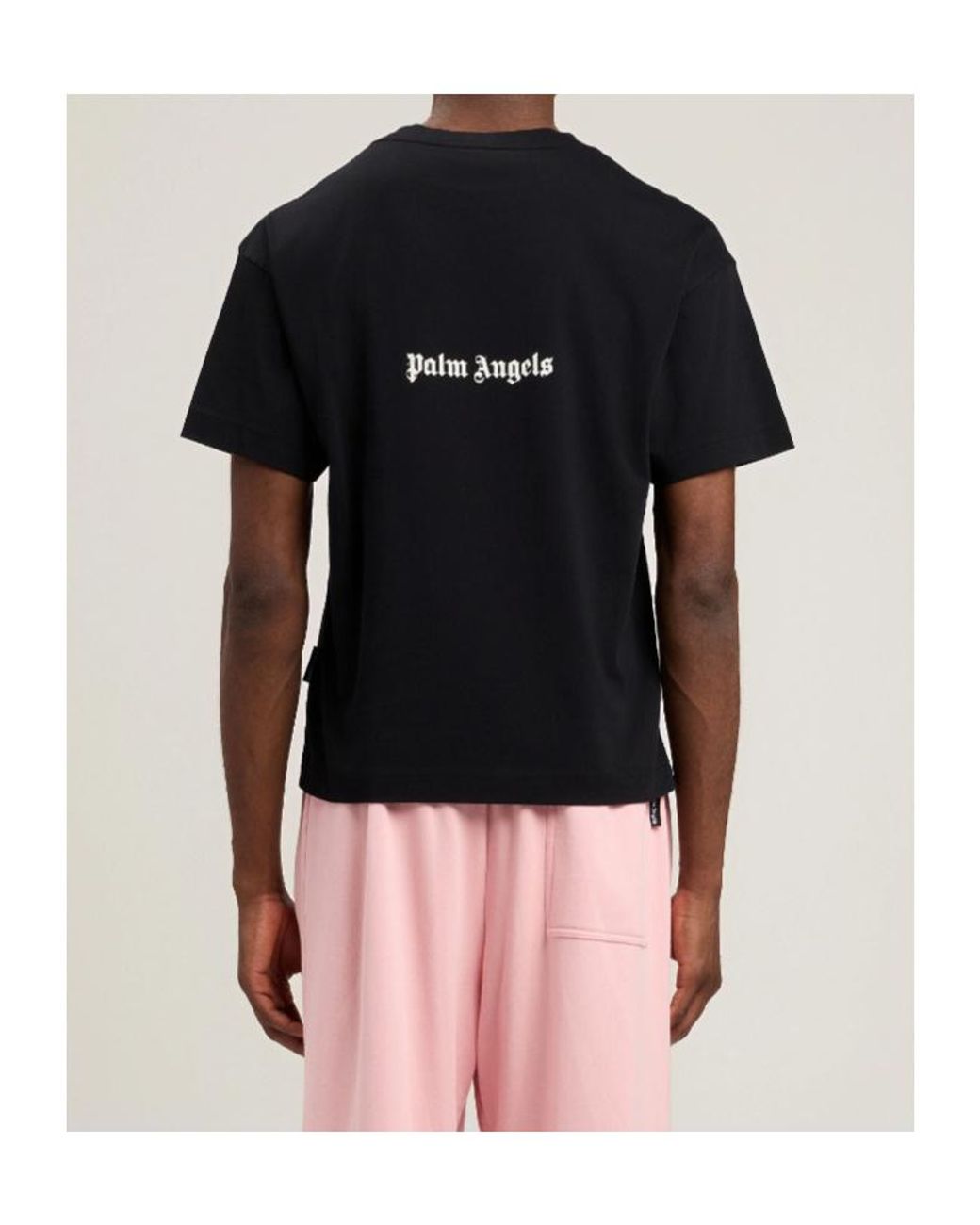 Palm Angels Black Statement Print T-Shirt for men