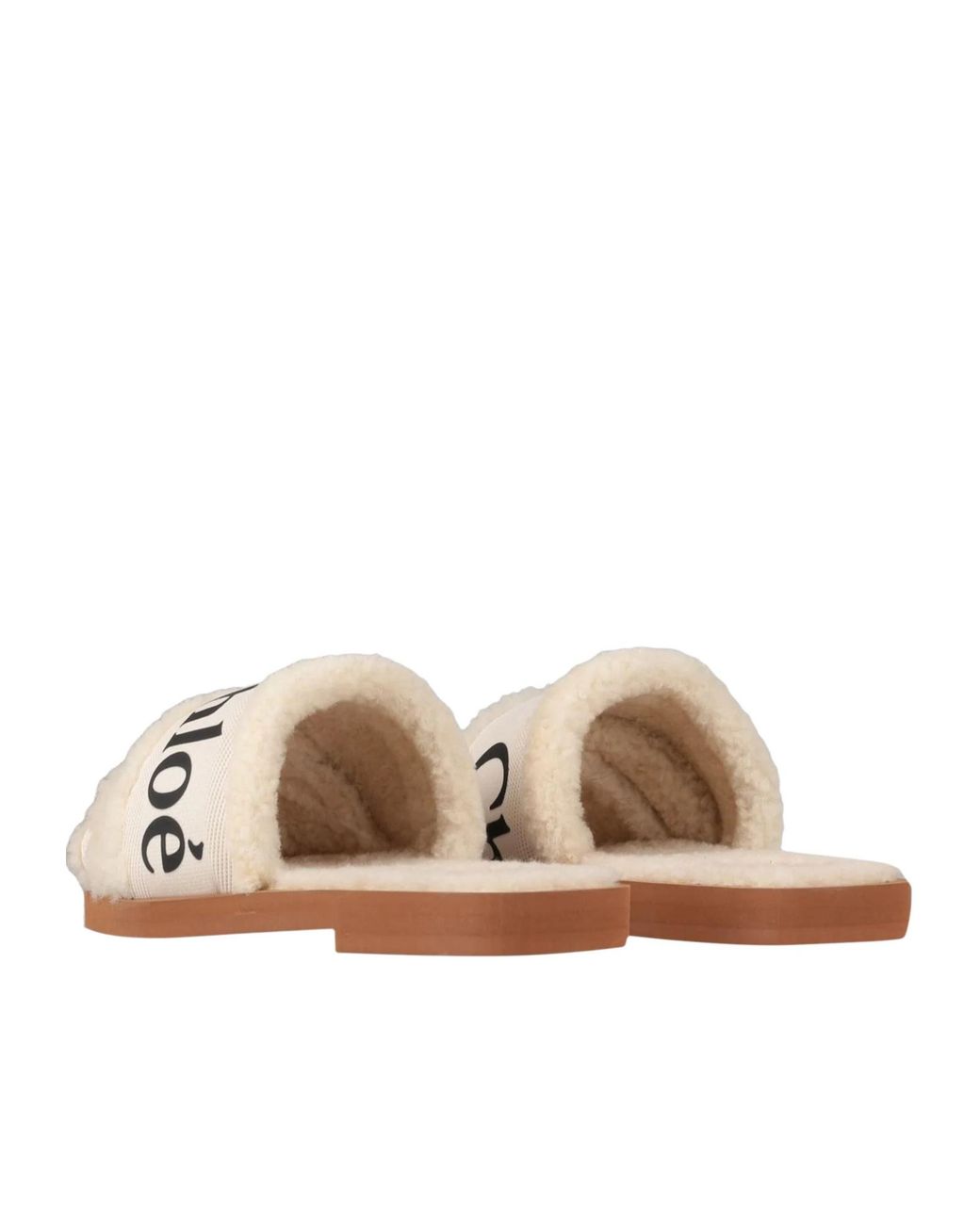 Chloé Brown Teddy Fleece Slippers