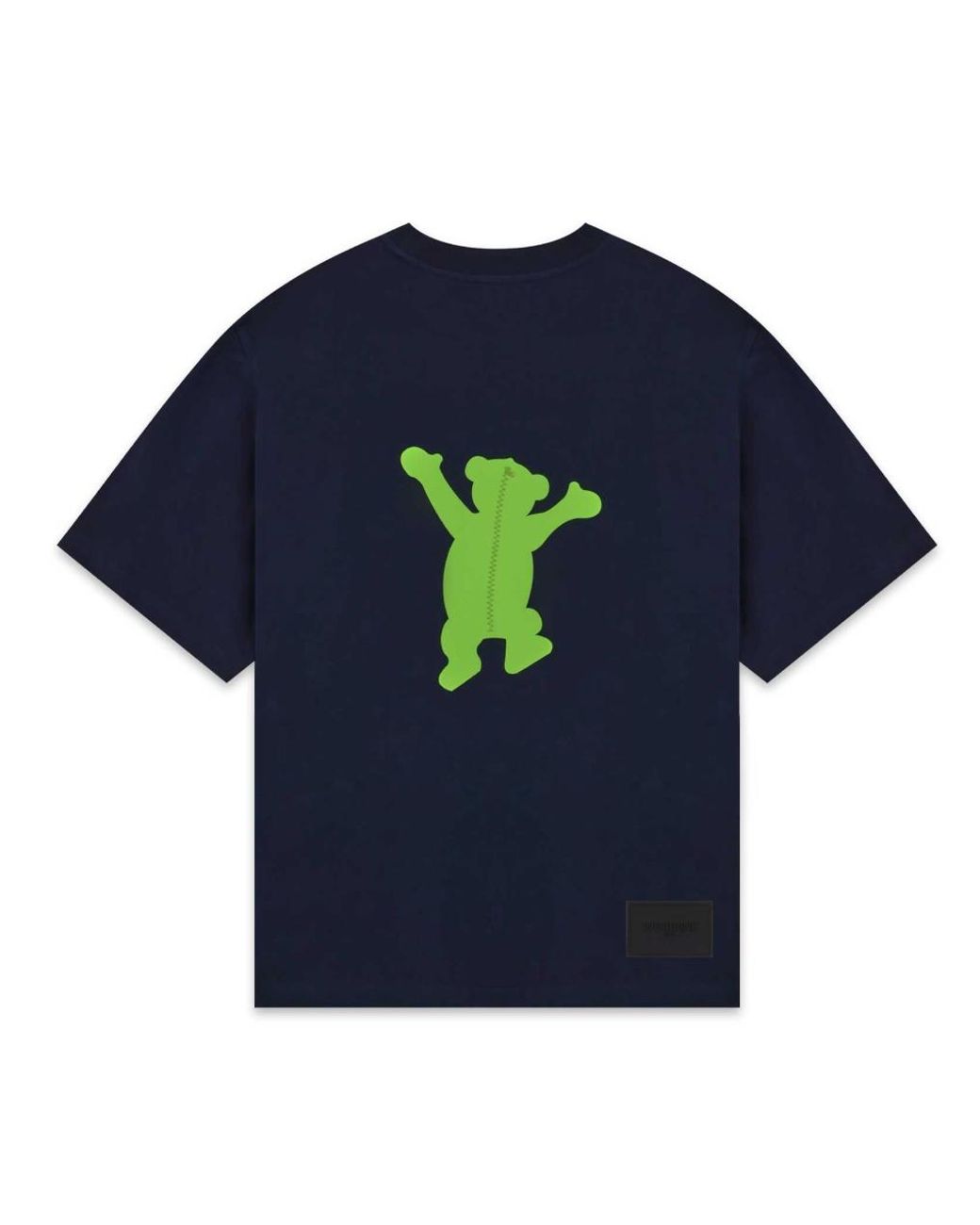 we11done Blue Graphic-Print Oversized T-Shirt for men