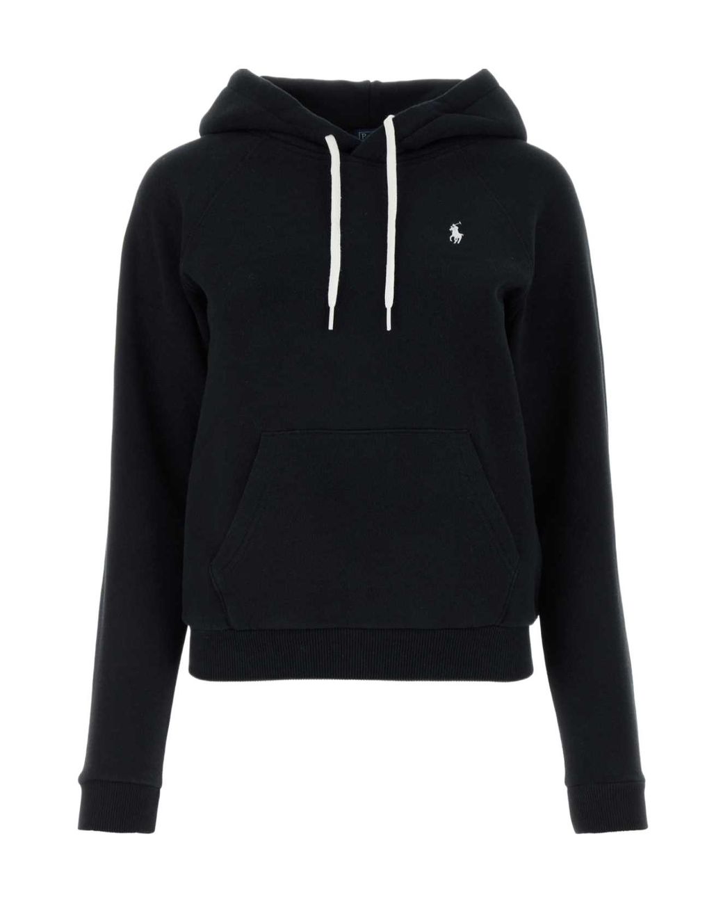 Polo Ralph Lauren Black Logo Embroidered Drawstring Hoodie