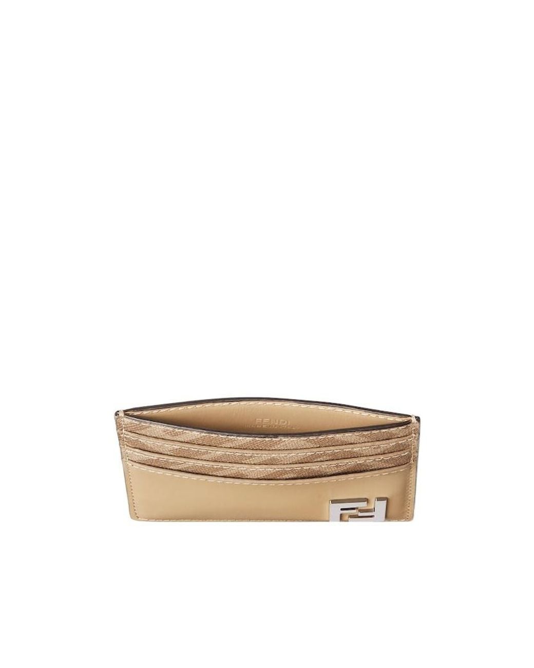 Fendi Natural Ff Squared Card Holder for men