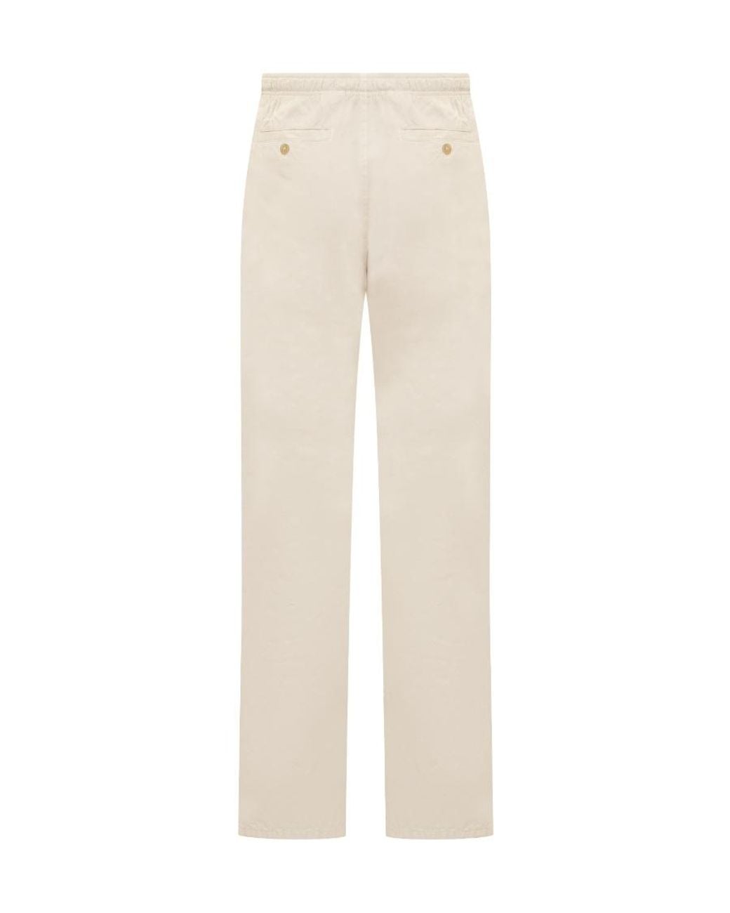 Palm Angels White Logo Embroidered Drawstring Trousers for men