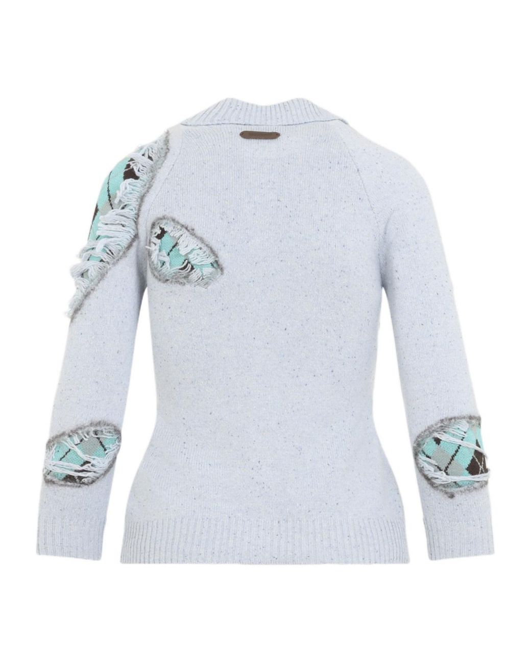 Moschino Blue Long-Sleeved Knitted Cardigan