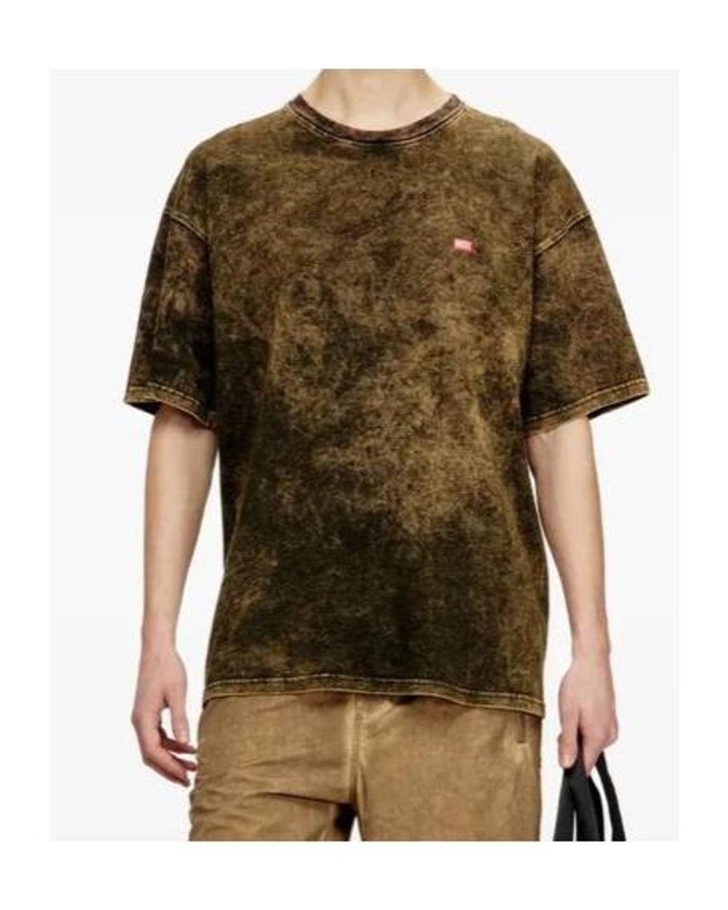 DIESEL Green Washed Logo T-Shirt for men