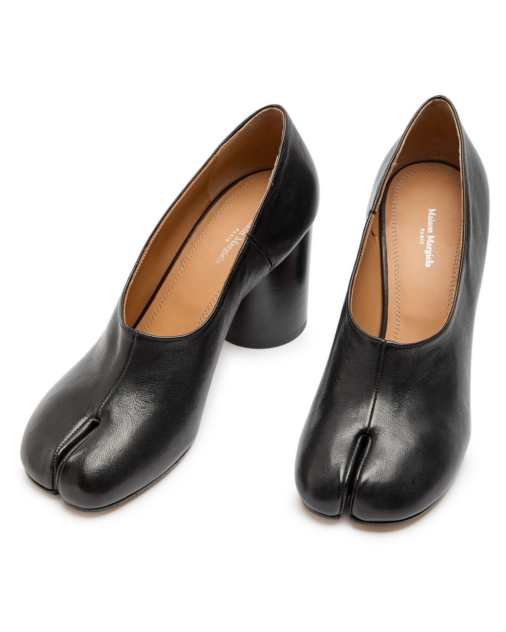Maison Margiela Black Grained Leather Pumps