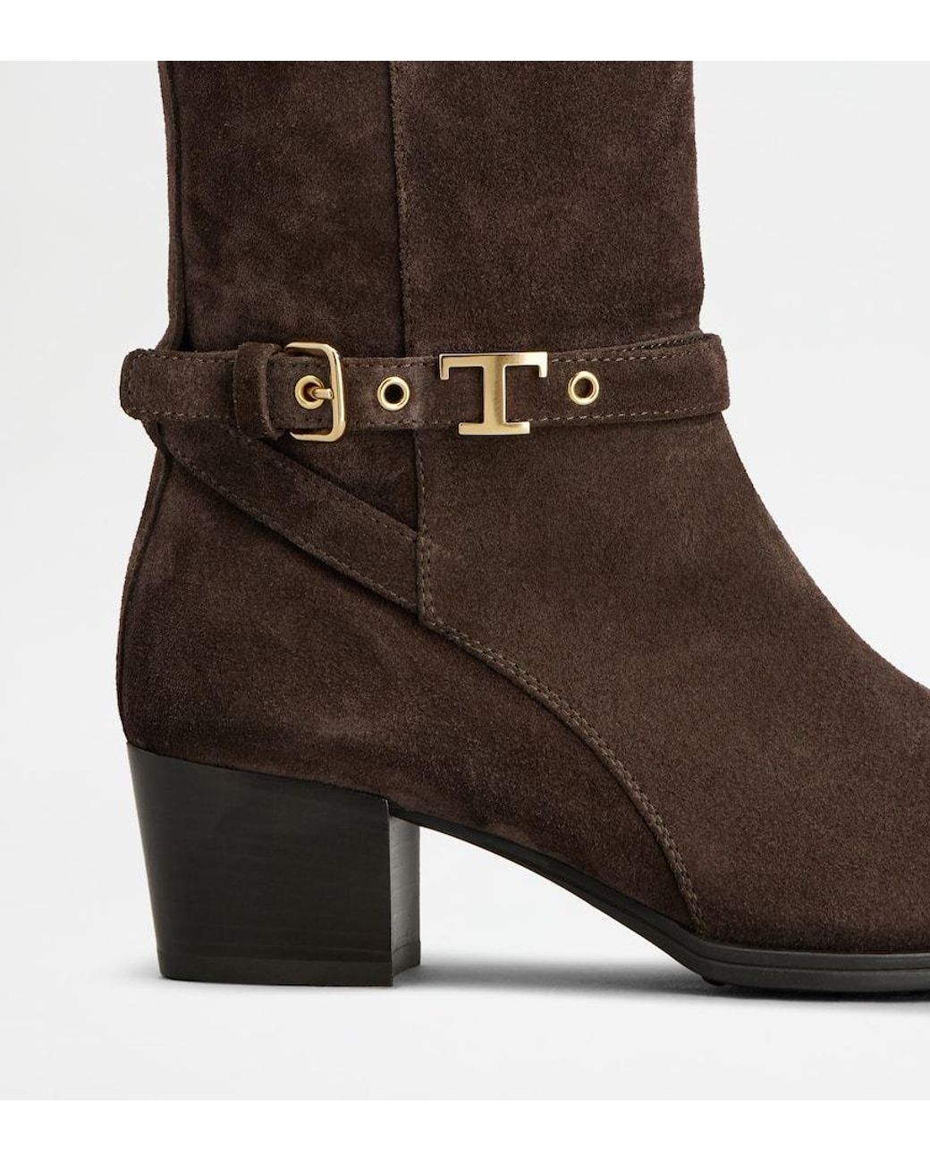 Tod's Brown Knee-High Block Heel Boots