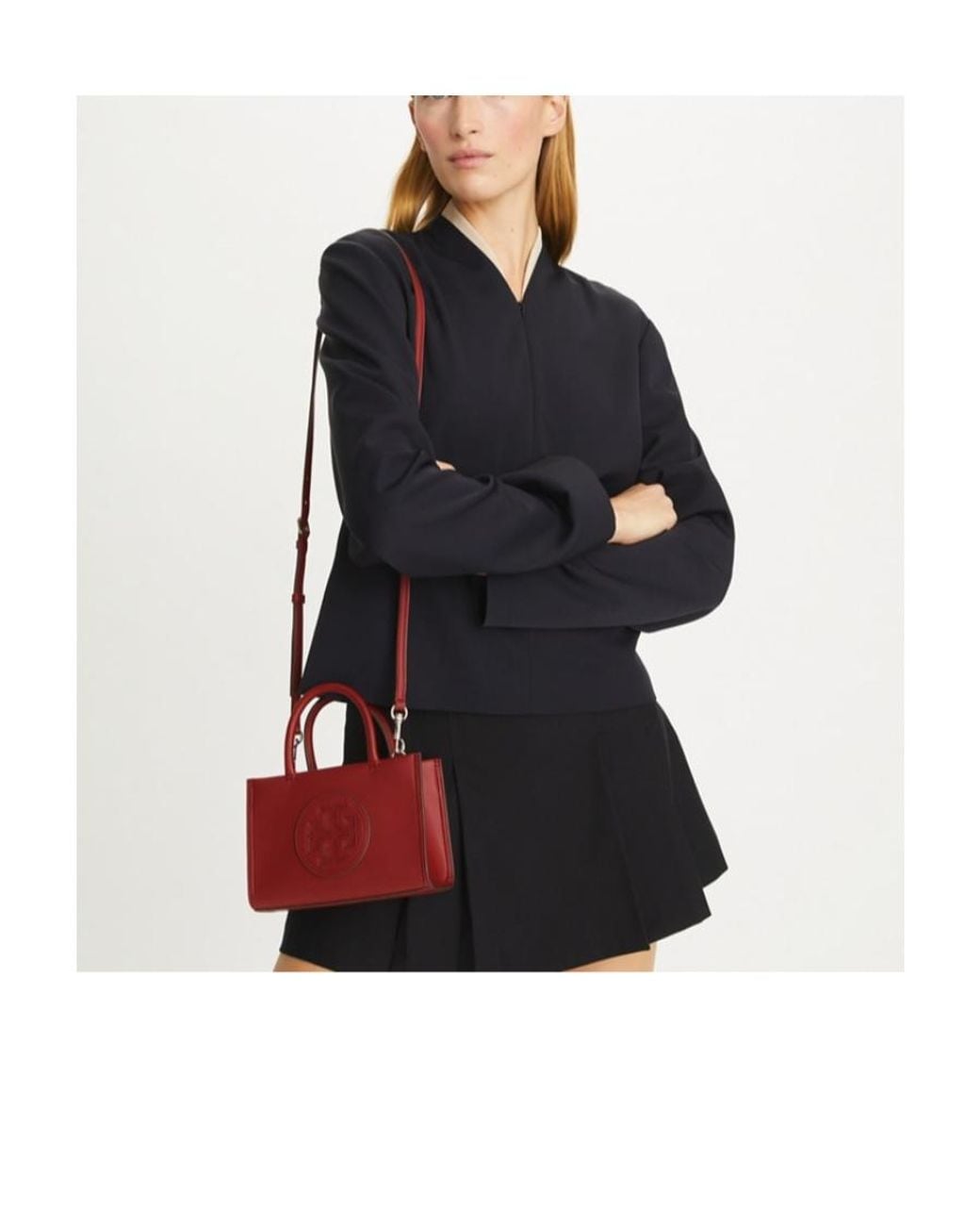 Tory Burch Red Ella Bio Mini Top Handle Bag