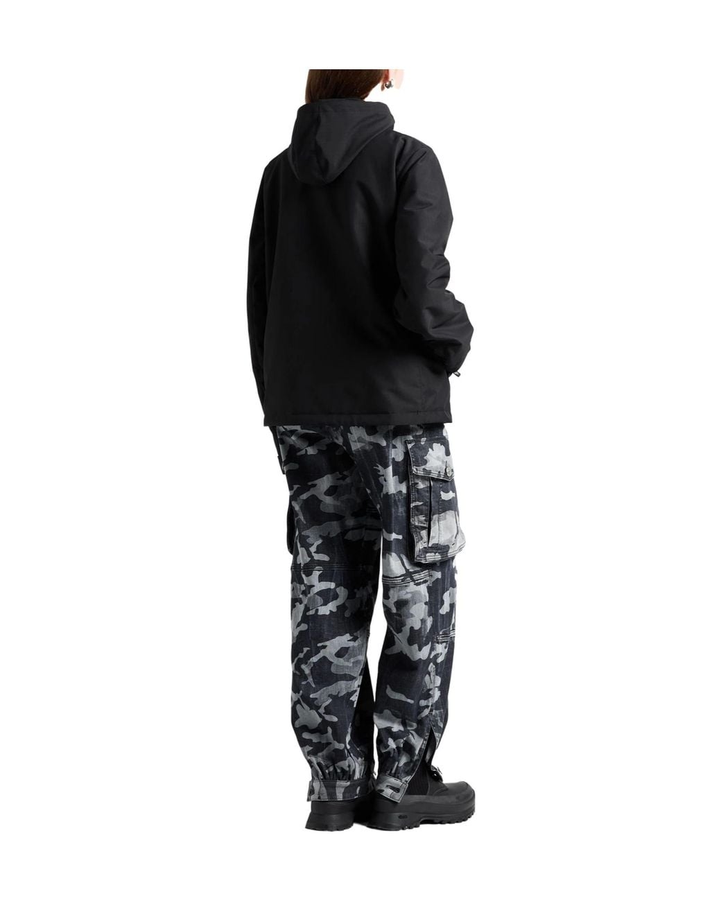 Balenciaga Black Minimalist Hooded Jacket
