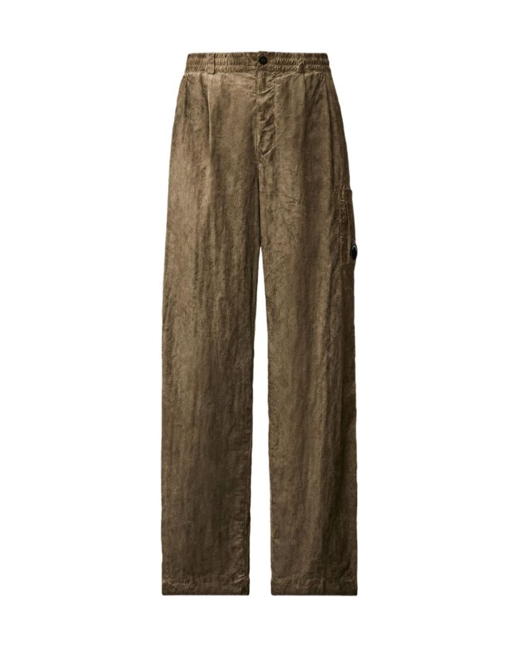 C P Company Natural Flatt Nylon Loose Lens Cargo Pants for men