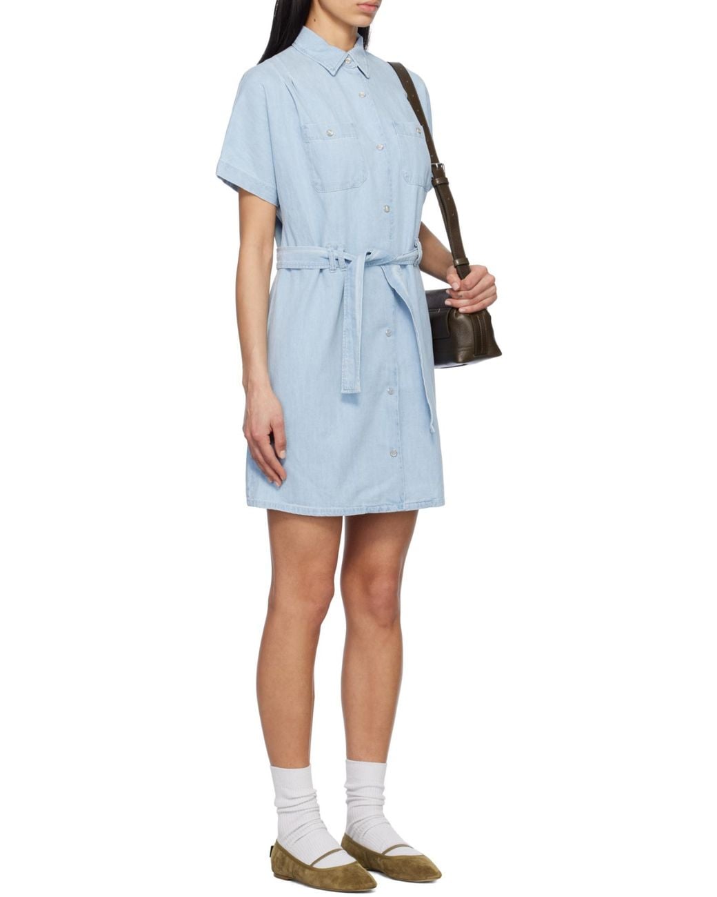 A.P.C. Blue Suzanne Mini Dress