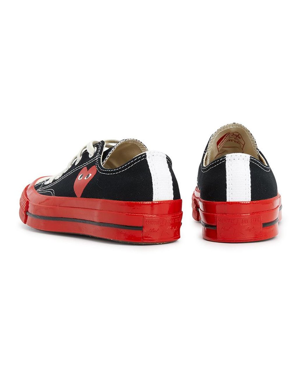 Comme des Garçons Red Round Toe Sneakers for men