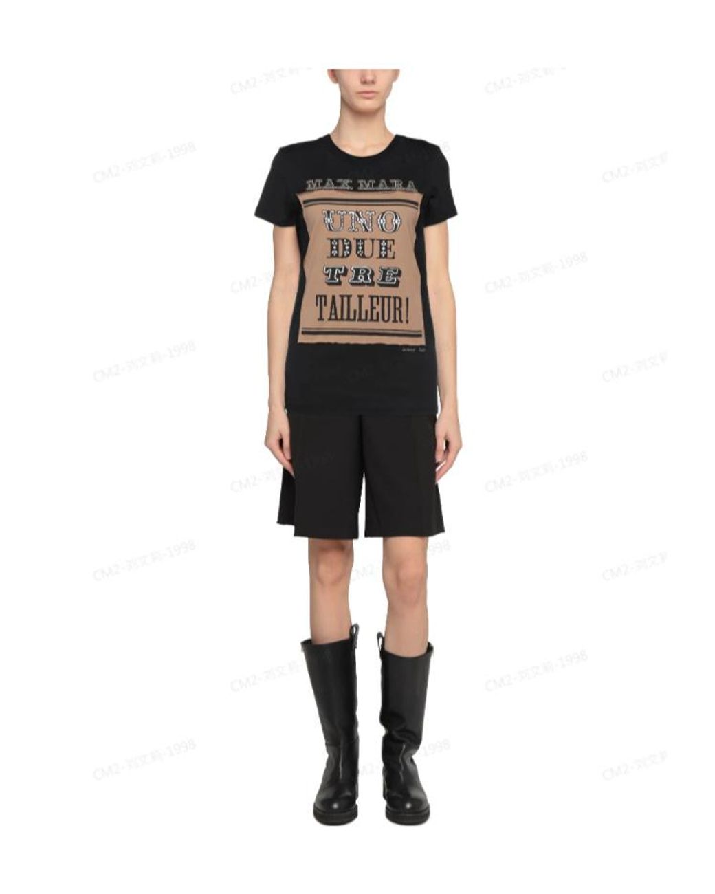 Max Mara Black T-Shirt Cotton