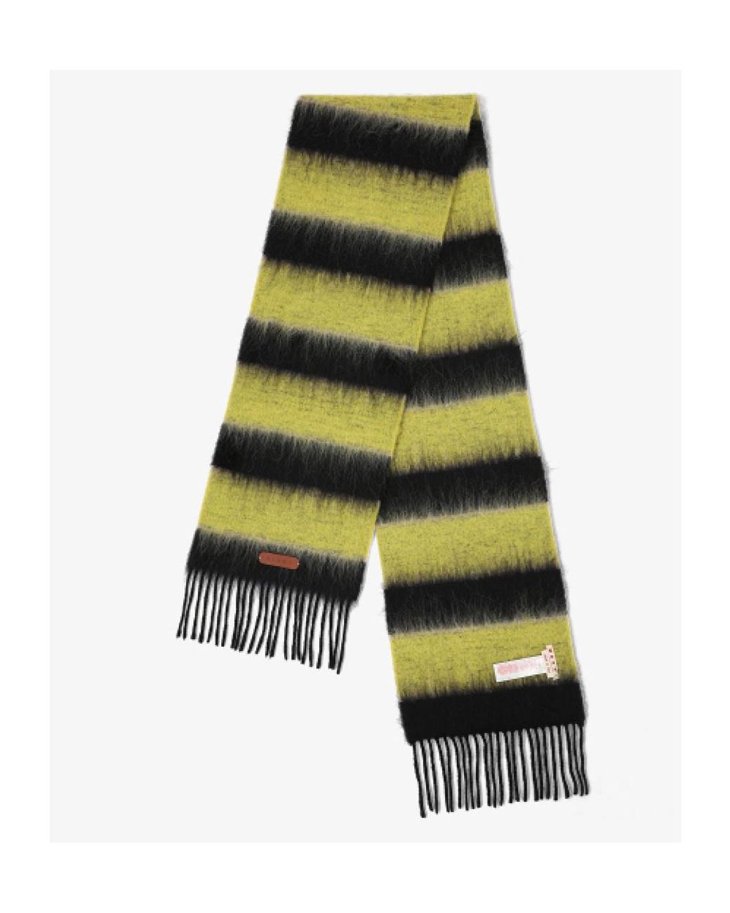 Marni Green Logo Patch Fringed Sacrf