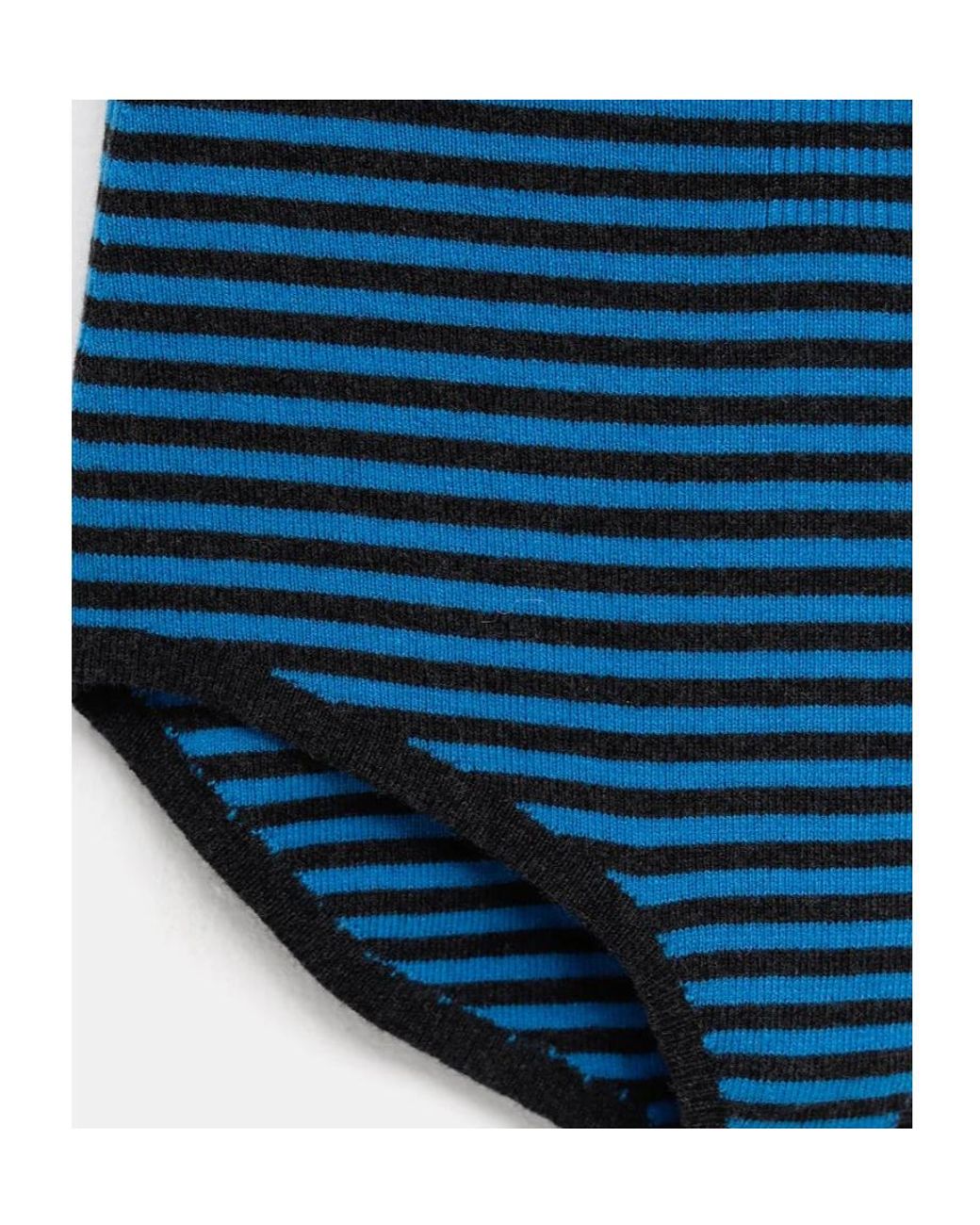 Paloma Wool Blue Striped Mini Shorts
