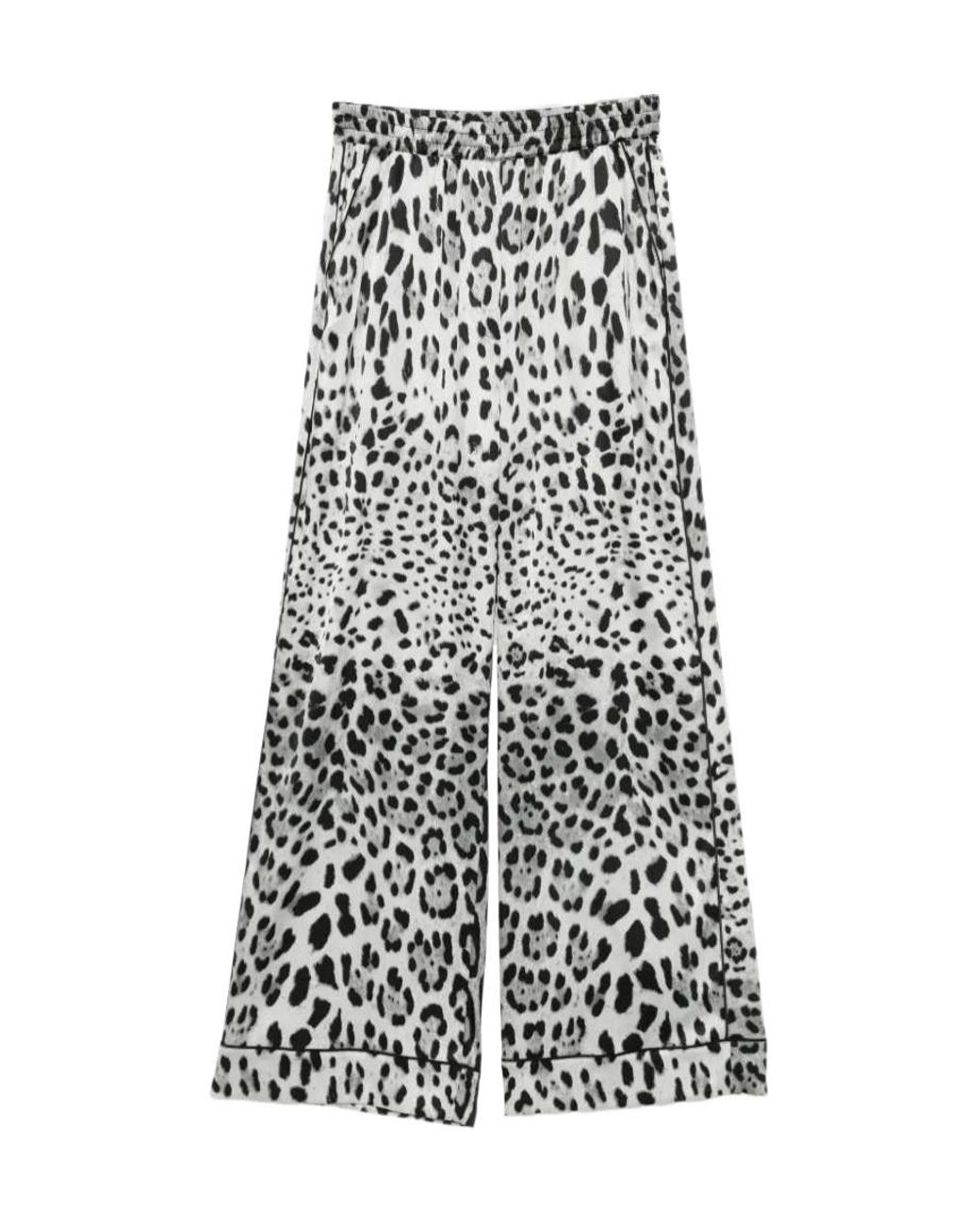 Dolce & Gabbana White Patterned Casual Pants