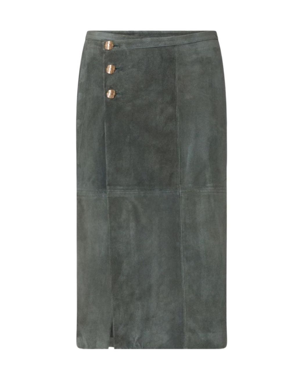 Liu Jo Green Long Suede Jacket