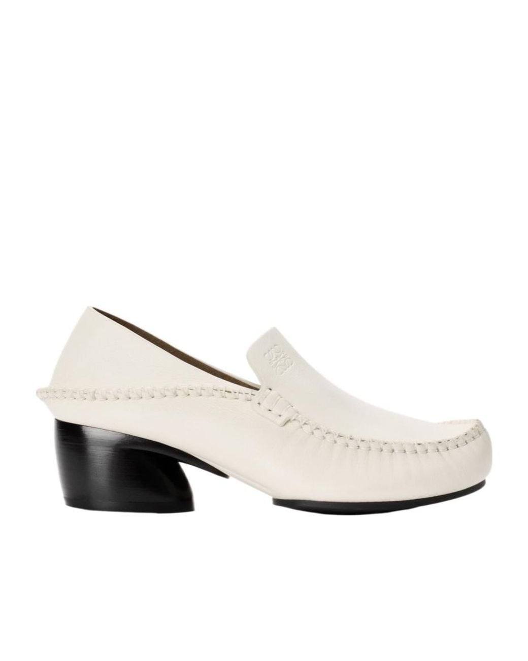 Loewe White Oval Loafer