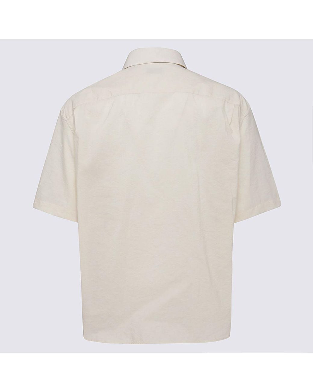 Lemaire White Short-Sleeve Chest-Pocket Shirt for men