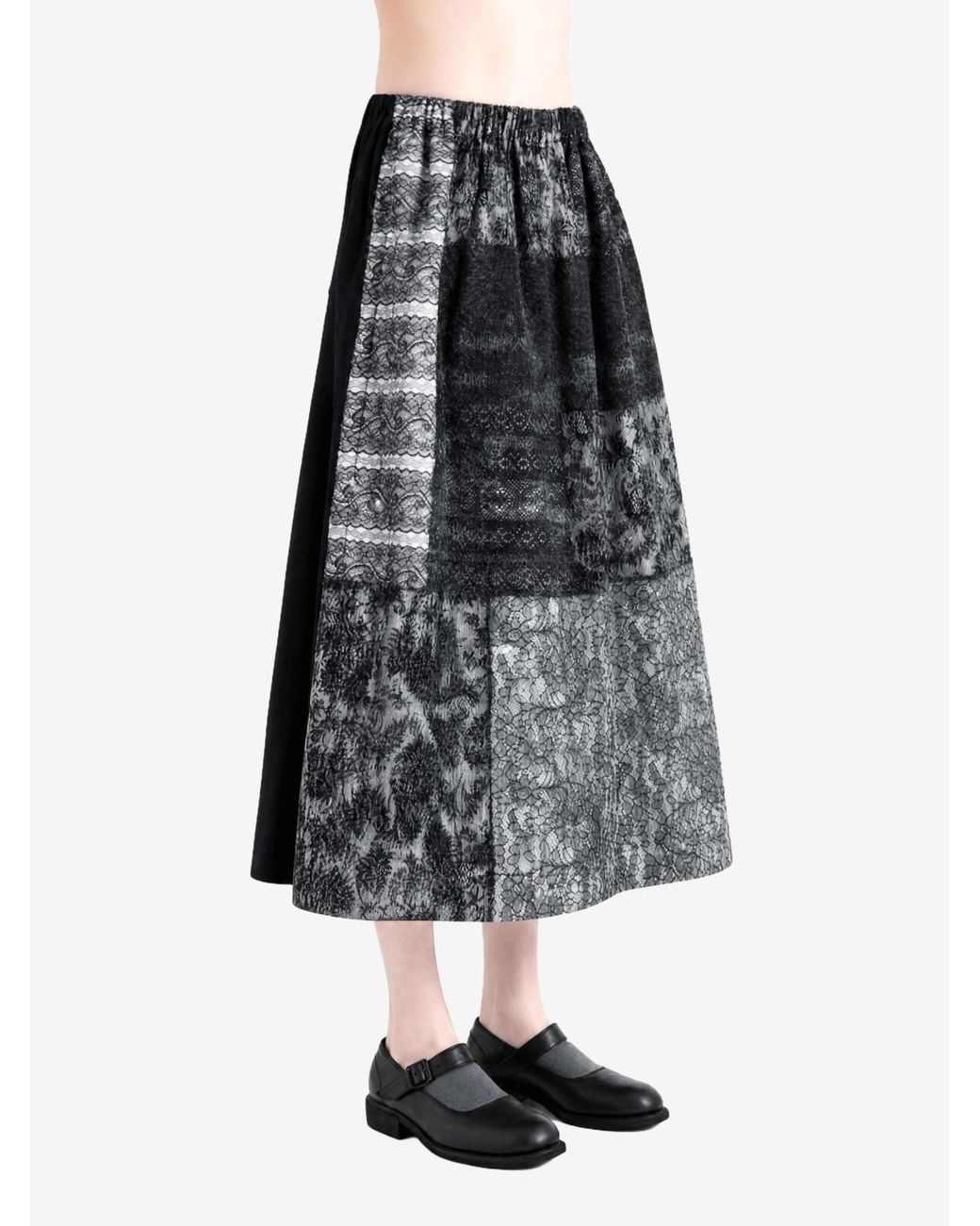 Comme des Garçons Gray Drawstring Knit Skirt